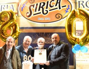 gli 80 anni di sabatino sirica compleanno